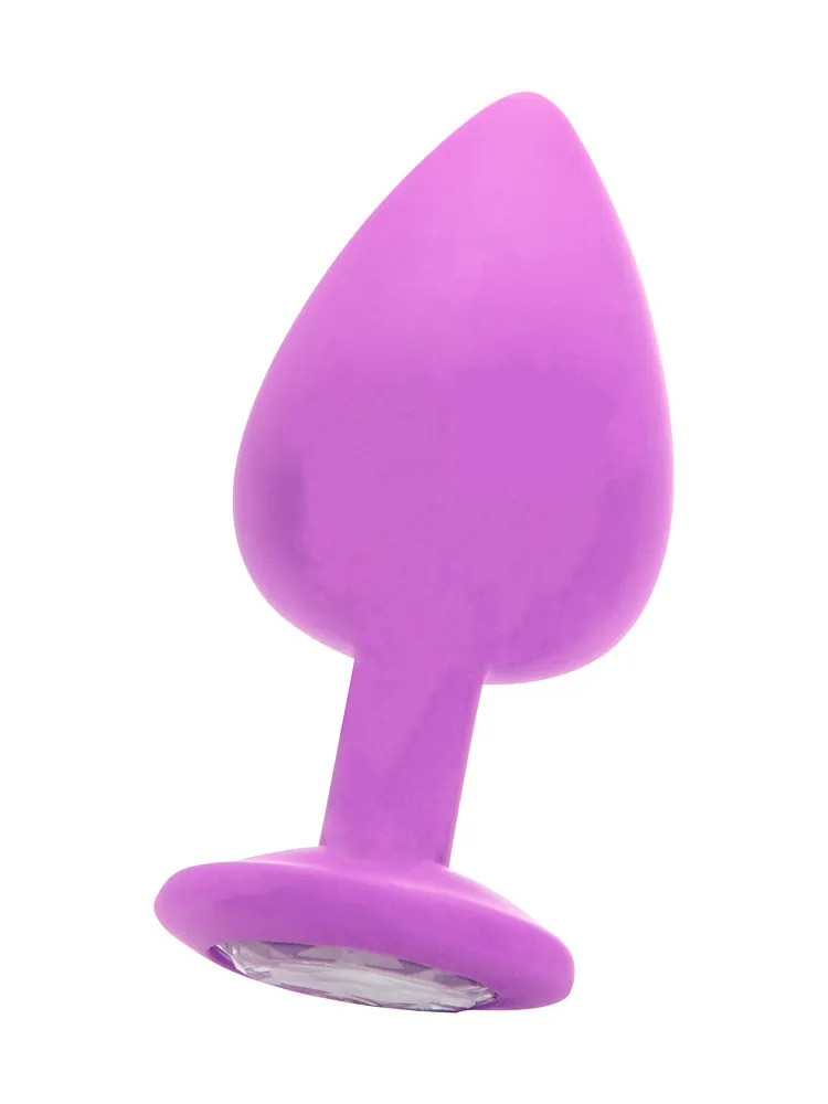 Ouch! Extra Large Diamond Butt Plug: Analplug mit Kristall, lila Ouch! Extra Large Diamond Butt Plug: Analplug mit Kristall, lila