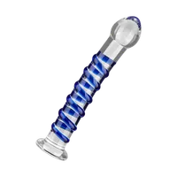 Glasdildo mit Spiralstruktur, 19 cm Glasdildo mit Spiralstruktur, 19 cm