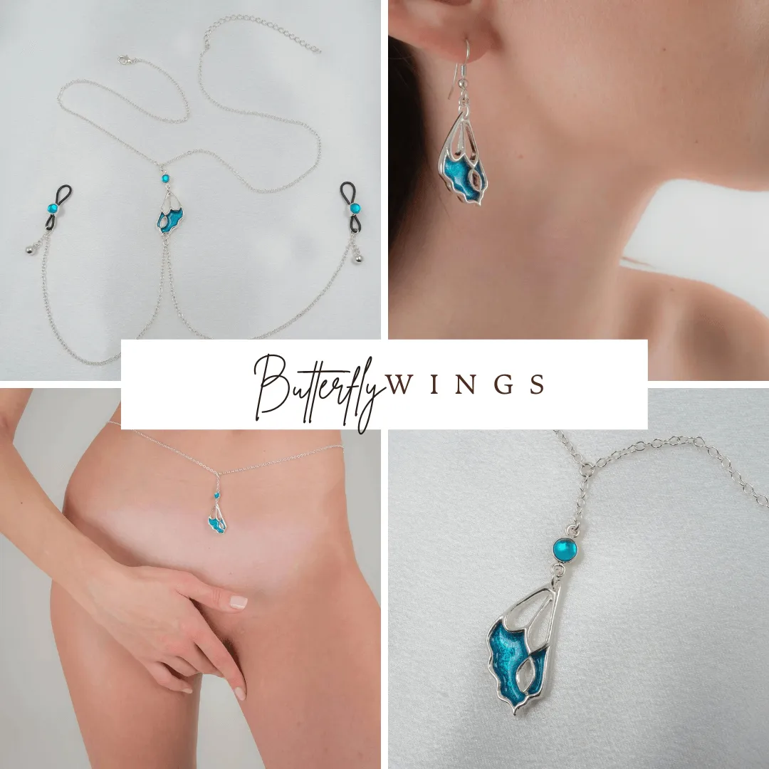 Sylvie Monthulé - Set 1 Schmetterlingsflügel | Silber Größe M – Bild 2