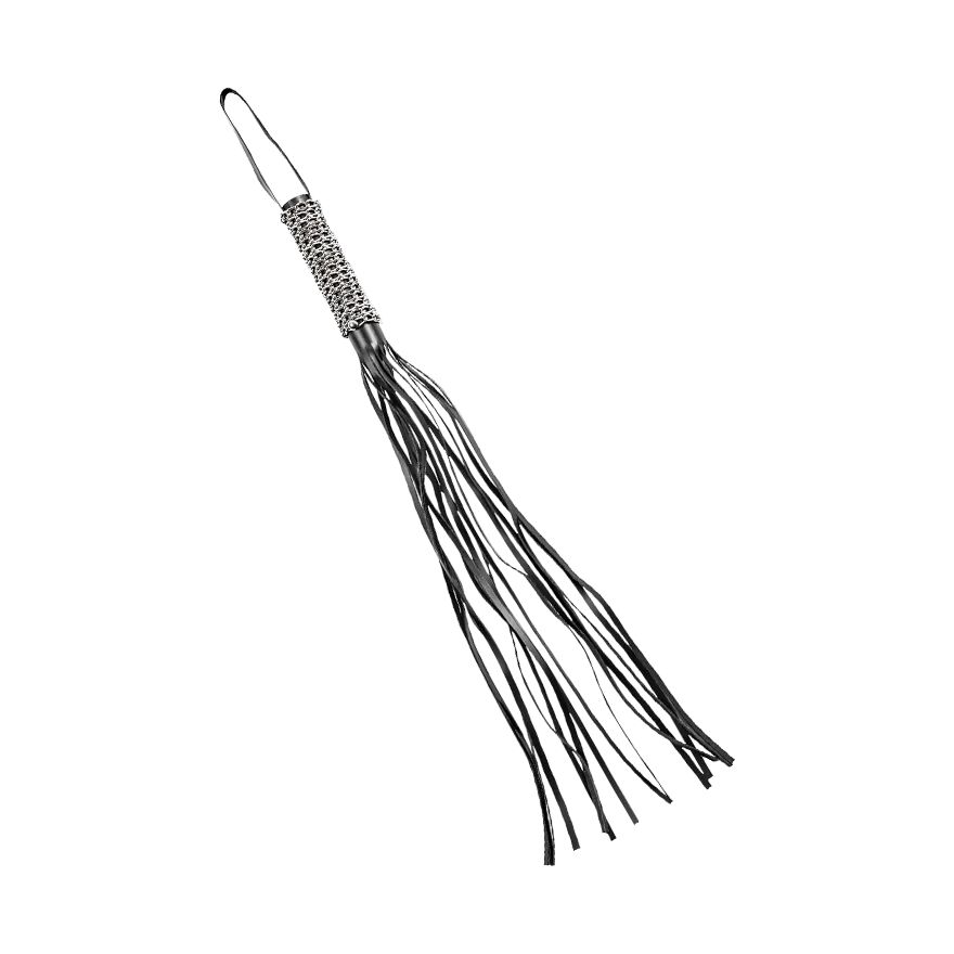 Kurze Lederpeitsche mit Metallkette Kurze Lederpeitsche mit Metallkette