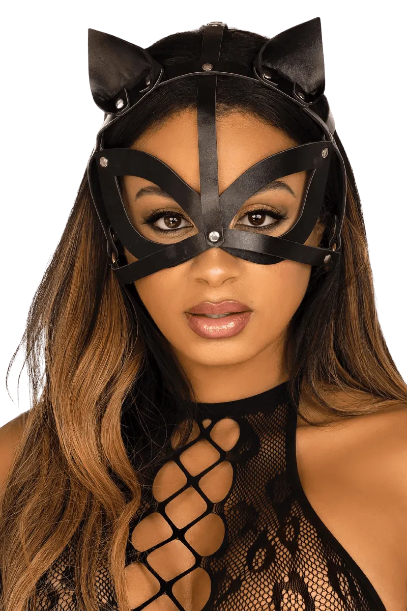 Katzenmaske mit Nieten Katzenmaske mit Nieten