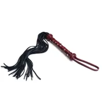 Wine Red Deluxe Cow Leather Heavy Flogger with Studded Handle Wine Red Deluxe Cow Leather Heavy Flogger with Studded Handle