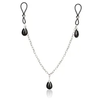 Nipple Chain Jewelry: Nippelschlaufen mit Kette, schwarz Nipple Chain Jewelry: Nippelschlaufen mit Kette, schwarz