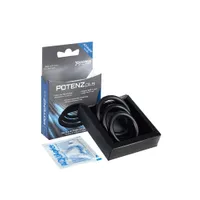 POTENZplus: Penisringe-Set, schwarz POTENZplus: Penisringe-Set, schwarz