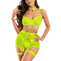 5tlg. Dessous Set neongelb 5tlg. Dessous Set neongelb