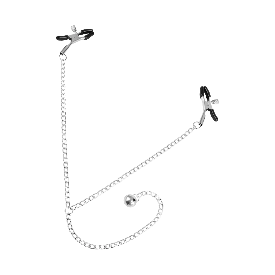 Nippelklemmen mit Glöckchenkette Nippelklemmen mit Glöckchenkette