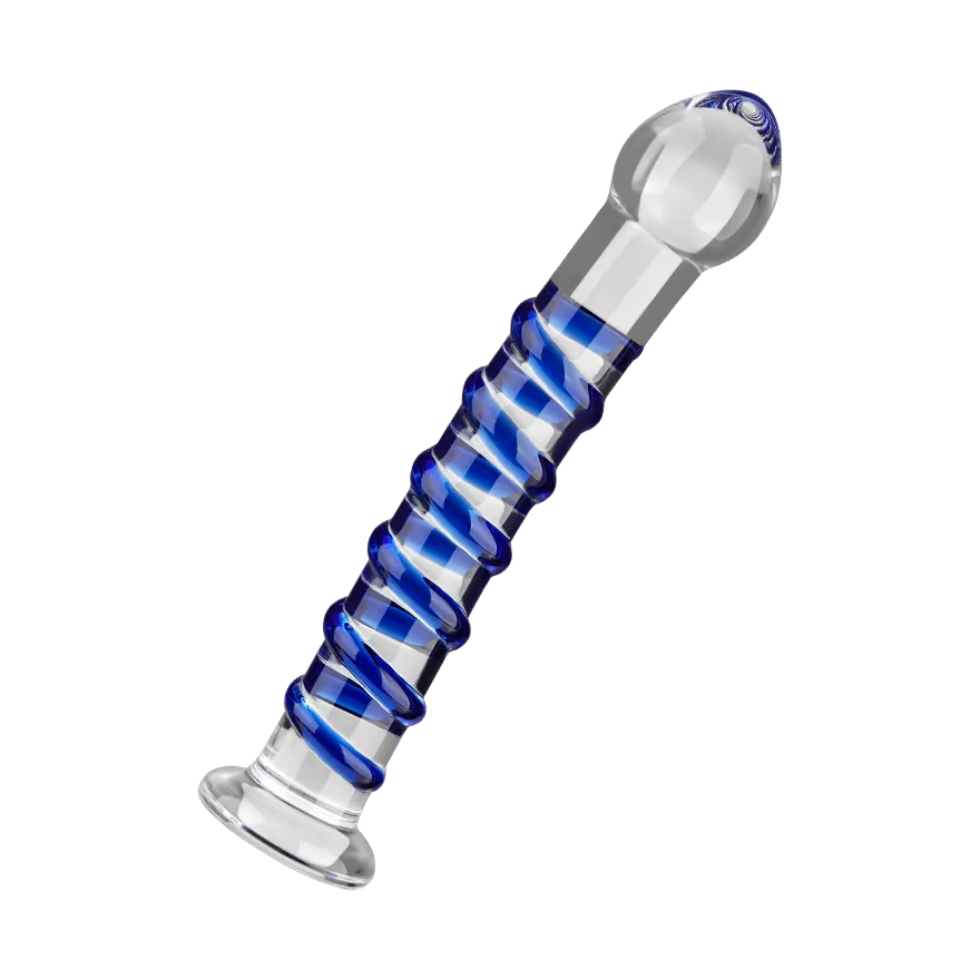 Glasdildo mit Spiralstruktur, 19 cm Glasdildo mit Spiralstruktur, 19 cm