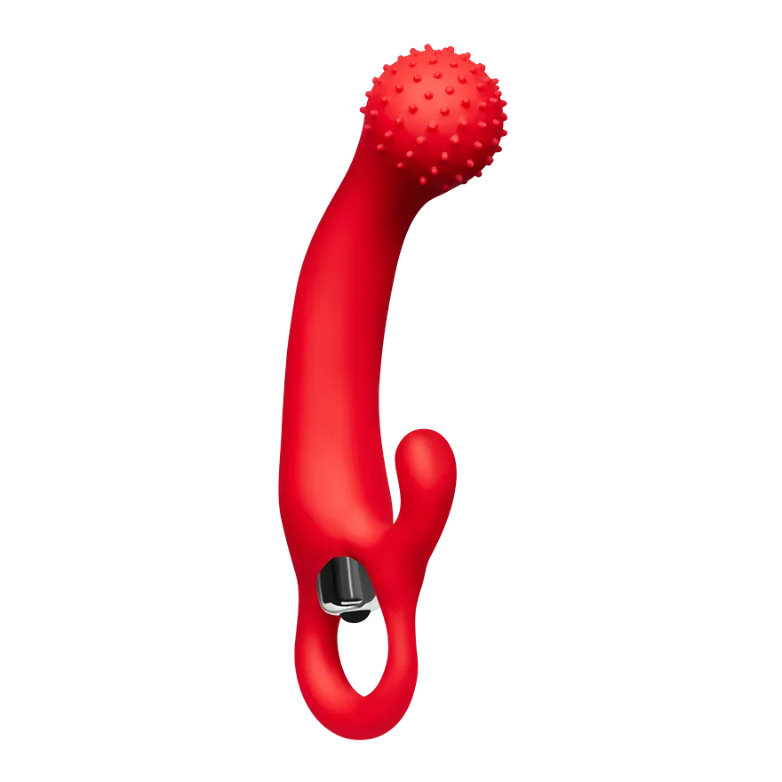 G-Spot Silikonvibrator mit Noppen, 18 cm G-Spot Silikonvibrator mit Noppen, 18 cm