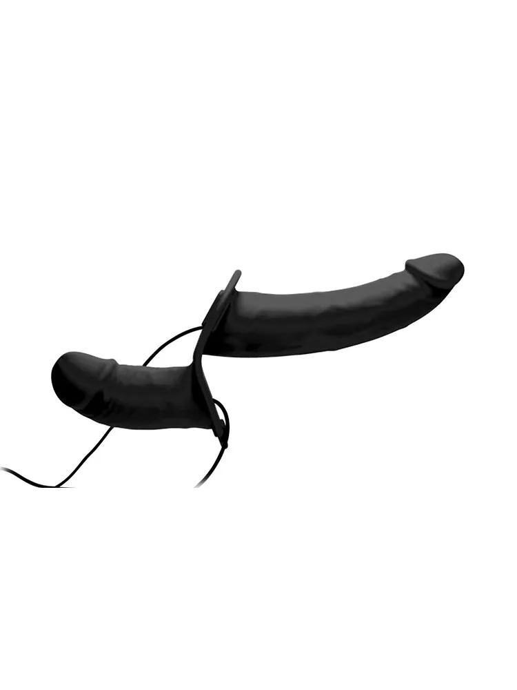 Strap U Power Peggar: Strap-On mit Doppelvibrator, schwarz Strap U Power Peggar: Strap-On mit Doppelvibrator, schwarz