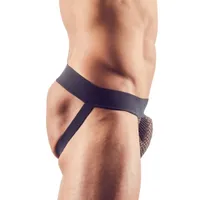 Jock aus Grobnetz mit breitem Webgummibund Jock aus Grobnetz mit breitem Webgummibund