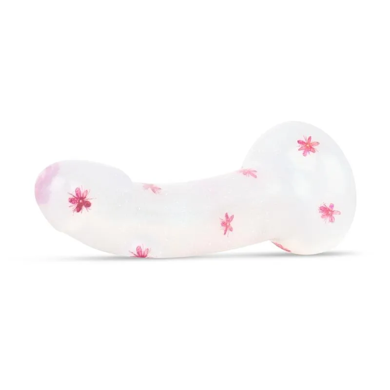 Dildo Collection Flower Power Dildo – Rosa Glitzerdesign 15 cm – Bild 4