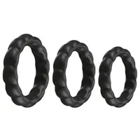 3-teiliges â Penisringe-Setâ mit Wellenstruktur 3-teiliges â Penisringe-Setâ mit Wellenstruktur