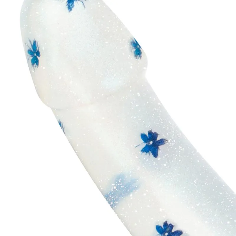 Dildo Collection Blossom Bliss Dildo – Blaues Glitzerdesign 19 cm – Bild 2