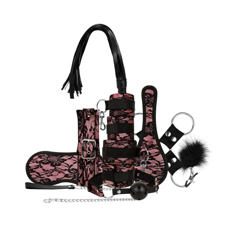 Bedroom Fantasies - Bound by Lace - 8-teiliges SM-Set - Pink – Bild 2