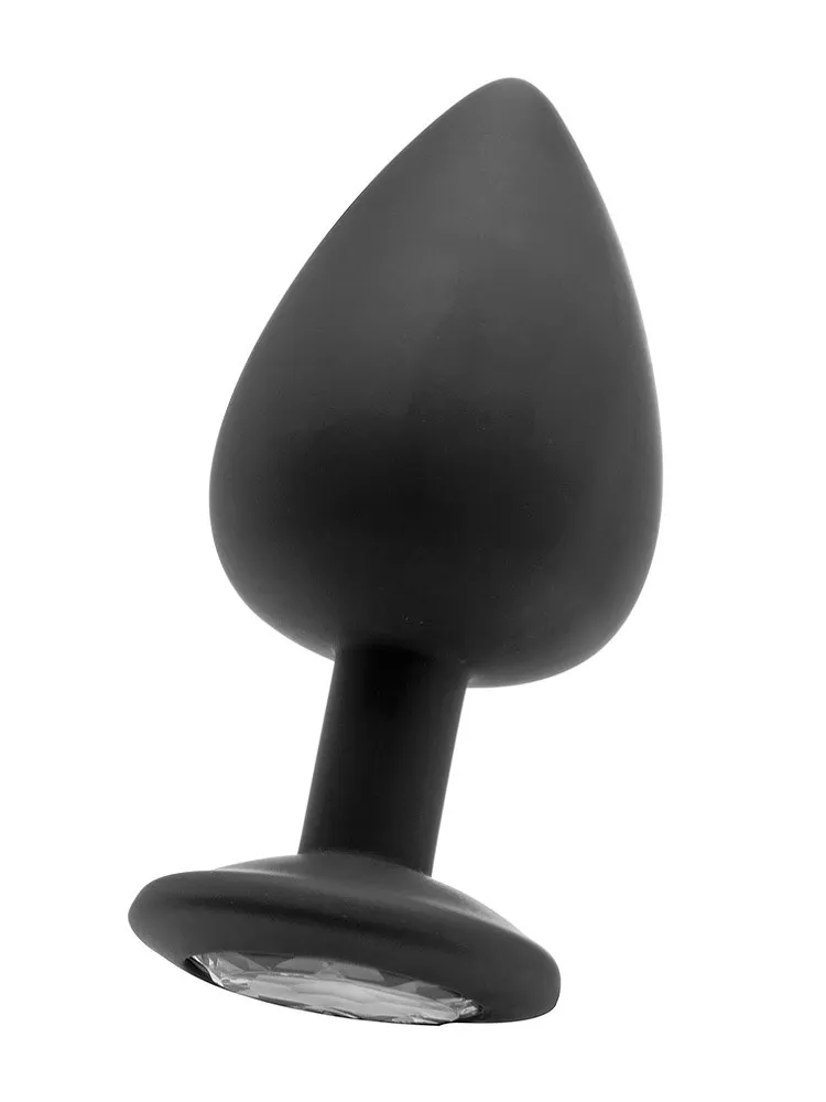 Ouch! Extra Large Diamond Butt Plug: Analplug mit Kristall, schwarz Ouch! Extra Large Diamond Butt Plug: Analplug mit Kristall, schwarz