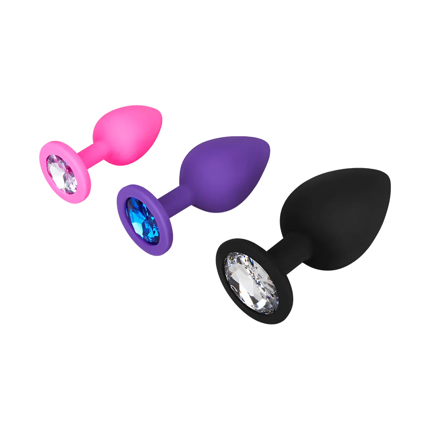Konische Analplugs aus Silikon, 3 Größen Konische Analplugs aus Silikon, 3 Größen