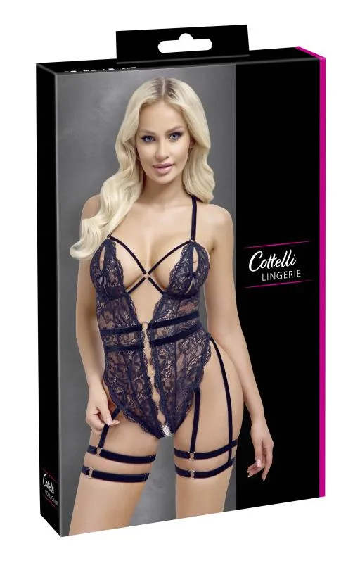 Cottelli LINGERIE – Höschenbody ohne Schritt – Schwarz – Bild 3