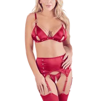 Ouvert Straps-Set mit Strass rot Ouvert Straps-Set mit Strass rot