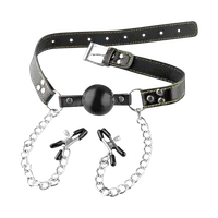 Ball Gag & Clamps Ball Gag & Clamps
