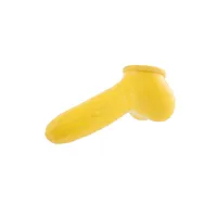 Toylie Mais: Latex-Penis-Hodenhülle (15cm), gelb Toylie Mais: Latex-Penis-Hodenhülle (15cm), gelb