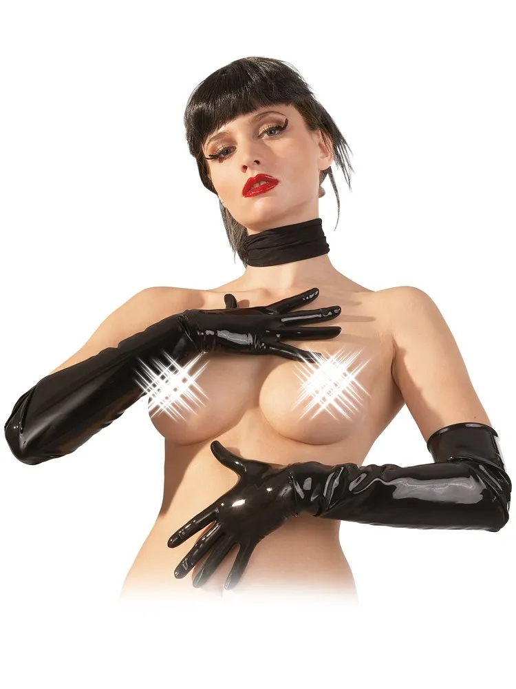 Latex-Handschuhe, schwarz (XL) Latex-Handschuhe, schwarz (XL)