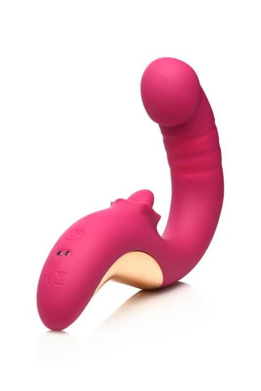 XR Brands »Tease & Please« leckender und stoßender Vibrator – Bild 4