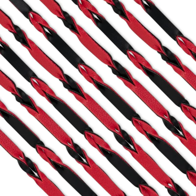 Fetish Collection - Flogger 64 cm - Rot und Schwarz – Bild 5