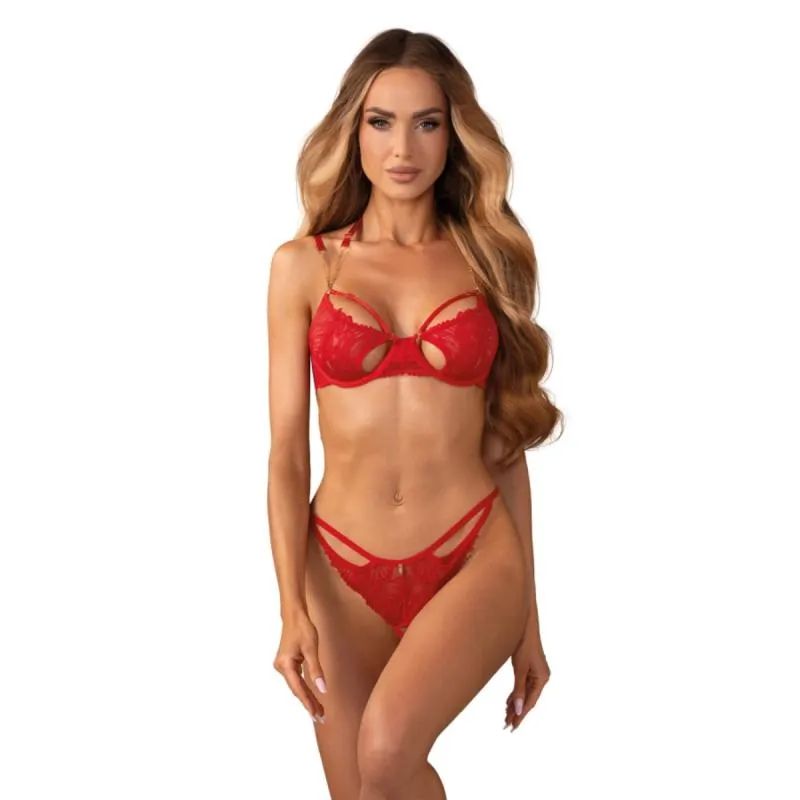 Obsessive – Matildea 2-teiliges Offenes Set – Rot Obsessive – Matildea 2-teiliges Offenes Set – Rot
