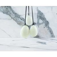 Yoni-Ei - Weiße Jade (Set) Yoni-Ei - Weiße Jade (Set)