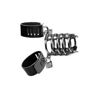 Strict Gates of Hell: Keuschheitskäfig, schwarz/metall Strict Gates of Hell: Keuschheitskäfig, schwarz/metall