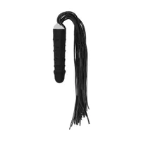 Ouch! Whip with Realistic Dildo: Peitsche mit Dildogriff, schwarz Ouch! Whip with Realistic Dildo: Peitsche mit Dildogriff, schwarz