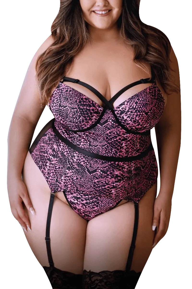 Strapshemd Schlangenmuster Plus Size Strapshemd Schlangenmuster Plus Size