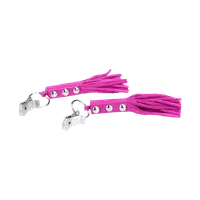 Nippelklemmen mit Leder-Quasten Nippelklemmen mit Leder-Quasten