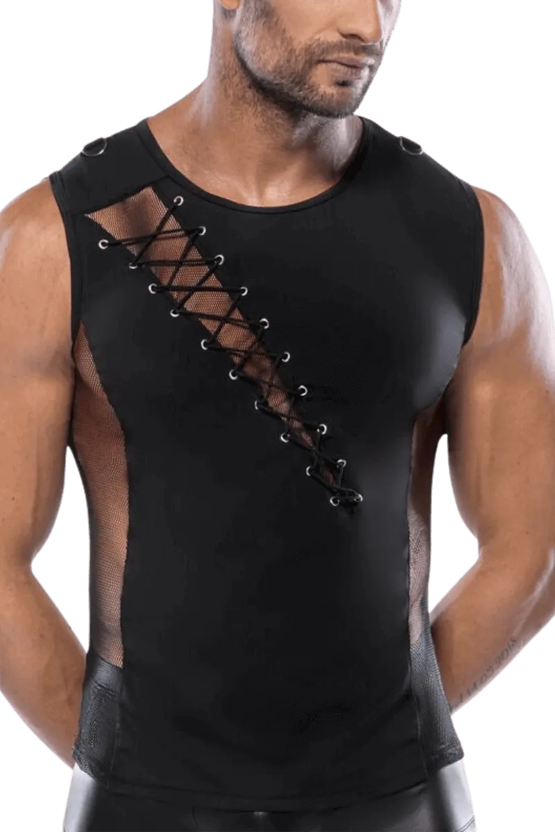 Shirt mit Netz und Schnürung Shirt mit Netz und Schnürung