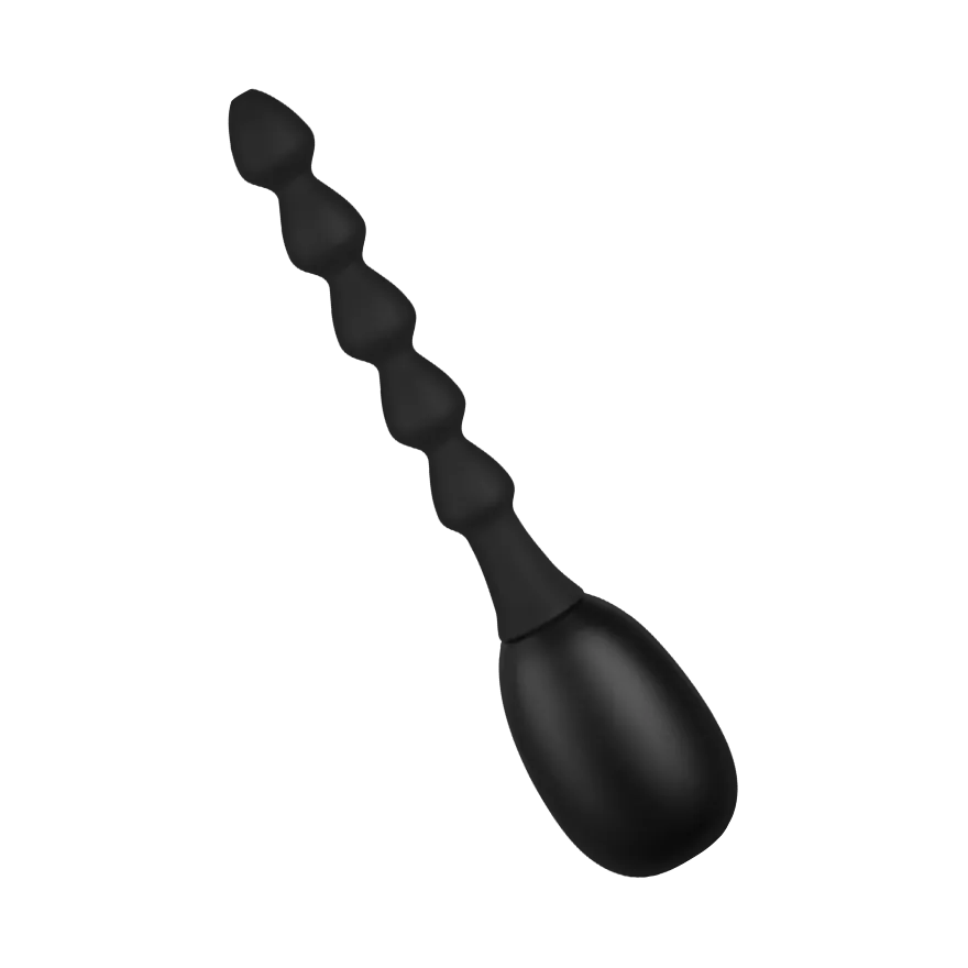 Analdusche mit sinnlichem Dildo aus Silikon, 30 cm Analdusche mit sinnlichem Dildo aus Silikon, 30 cm