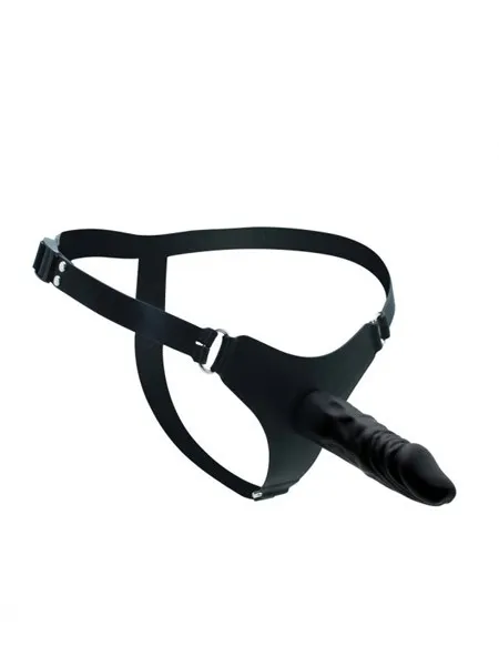 Silikon-Strap-On mit Dildo (12cm), schwarz Silikon-Strap-On mit Dildo (12cm), schwarz