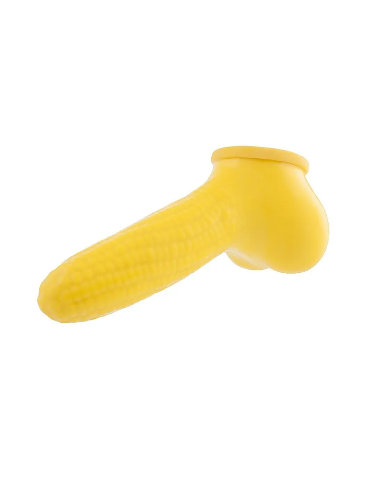 Toylie Mais: Latex-Penis-Hodenhülle (15cm), gelb Toylie Mais: Latex-Penis-Hodenhülle (15cm), gelb