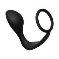 Analplug mit Hodenring, Silikon, 8 cm Analplug mit Hodenring, Silikon, 8 cm