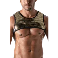 Herren Brust Harness gold schwarz Herren Brust Harness gold schwarz