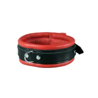 Xx-DreamsToys: Leder-Halsfessel, rot/schwarz Xx-DreamsToys: Leder-Halsfessel, rot/schwarz