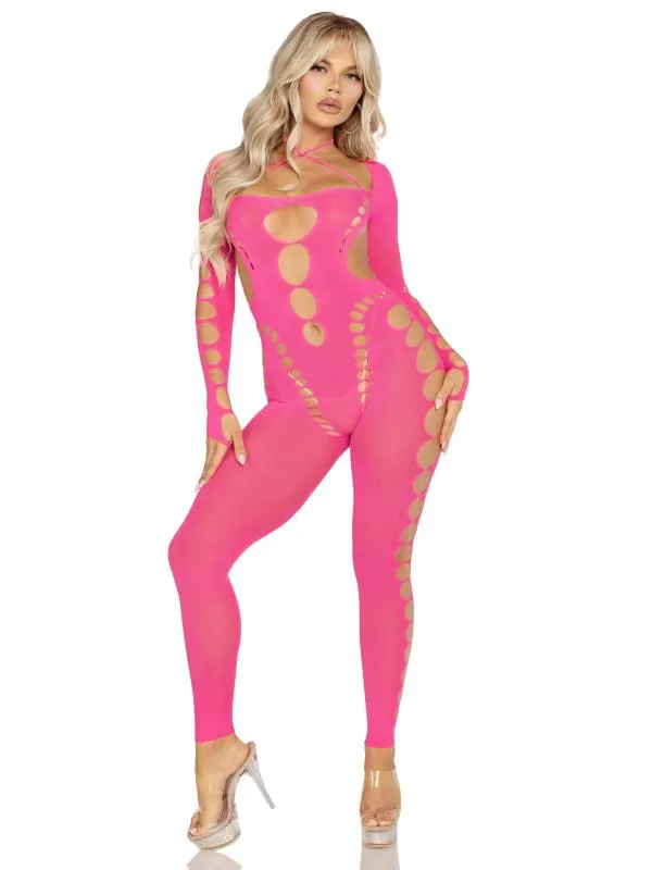 Leg Avenue - Nahtloser Bodystocking - Rosa – Bild 2