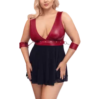 Babydoll aus Wetlook und Mesh Plus Size Babydoll aus Wetlook und Mesh Plus Size