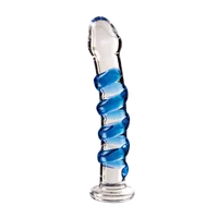 Glasdildo mit Spiralmuster - Ø 3,5cm Glasdildo mit Spiralmuster - Ø 3,5cm