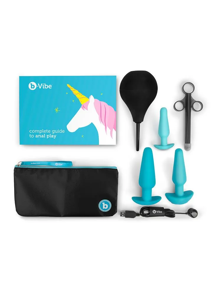 B-Vibe Anal Training & Education Set: Analplug-Set 7-teilig, türkis B-Vibe Anal Training & Education Set: Analplug-Set 7-teilig, türkis