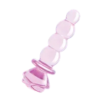 Glaze Glass - Rosebud Beaded Plug, 14 cm Glaze Glass - Rosebud Beaded Plug, 14 cm