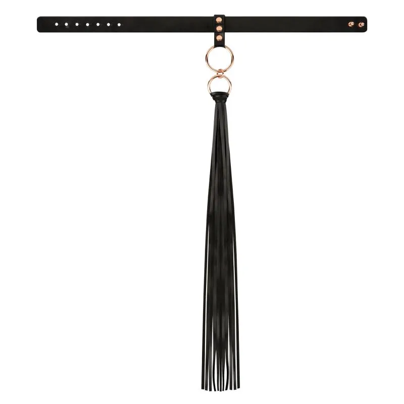 Rosy Gold - Halsband mit Flogger - Schwarz – Bild 5