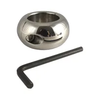 Edelstahl-Hodenstretcher: Donut, 30mm breit (330g) Edelstahl-Hodenstretcher: Donut, 30mm breit (330g)