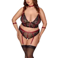 3tlg. Bondage-Set Plus Size 3tlg. Bondage-Set Plus Size