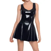 Minikleid aus Lack mit ausgestelltem Rock Minikleid aus Lack mit ausgestelltem Rock