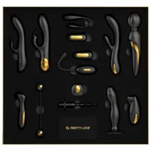 Sextoy-Kit "Black & Gold: Queen%27s Luxury Kit", 12-teilig Sextoy-Kit "Black & Gold: Queen%27s Luxury Kit", 12-teilig